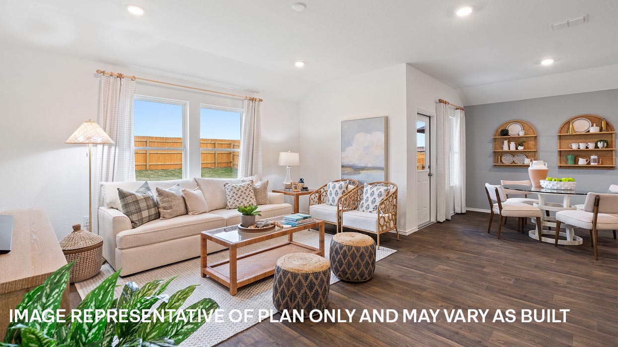 Living area with two large windows.