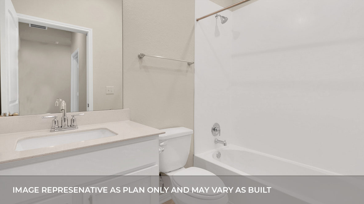 Interior bathroom with sink and full-sized shower