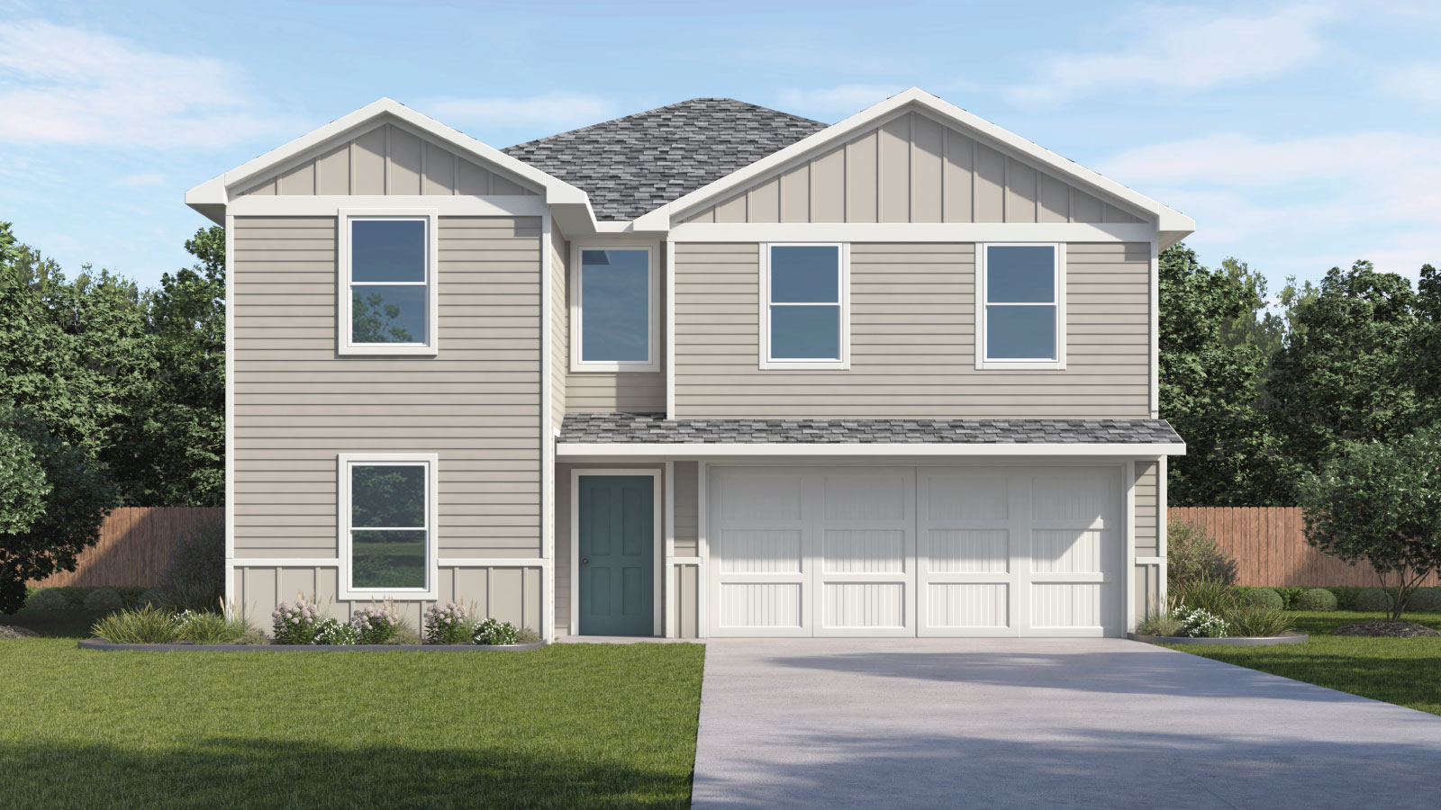 The Dawson floorplan at Durango in Mustang Ridge, TX.