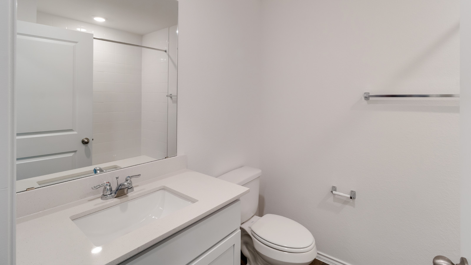 Bathroom 2 with shower and bathtub combo.