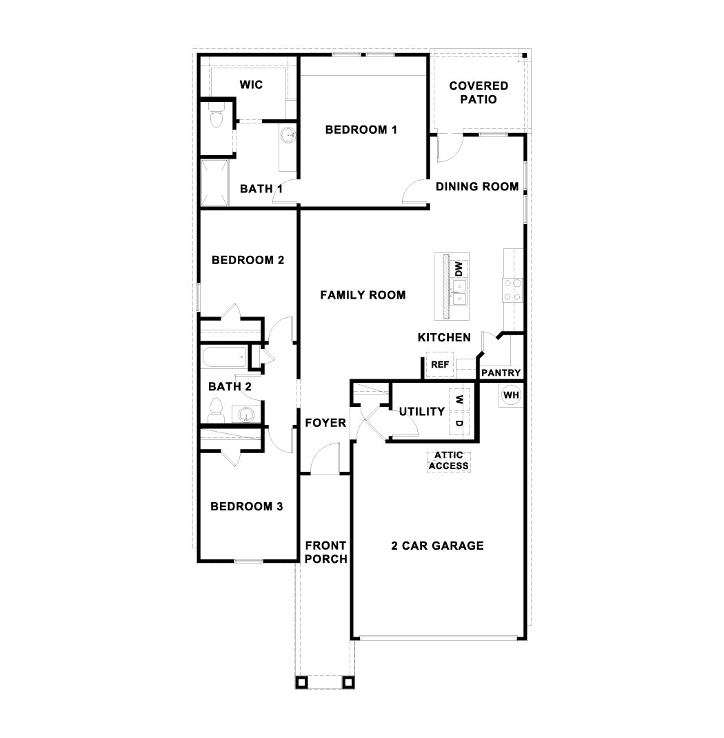 The Baxtor floorplan at Valverde in Bastrop, TX.