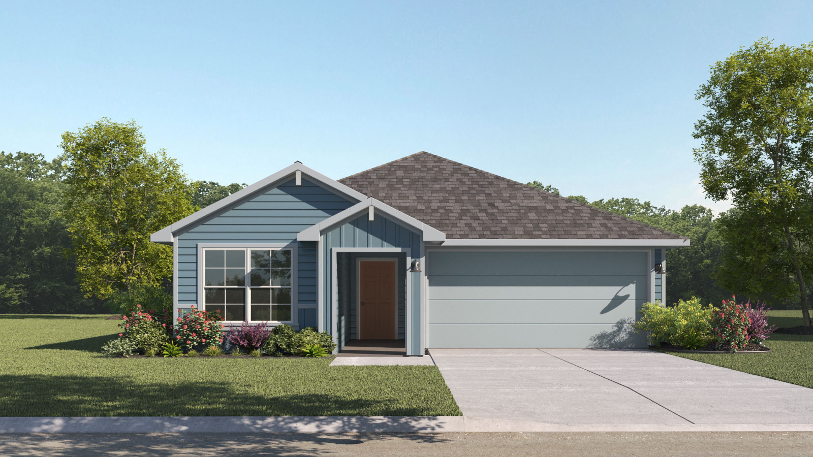The Easton floorplan - G Elevation at Valverde in Bastrop, TX.