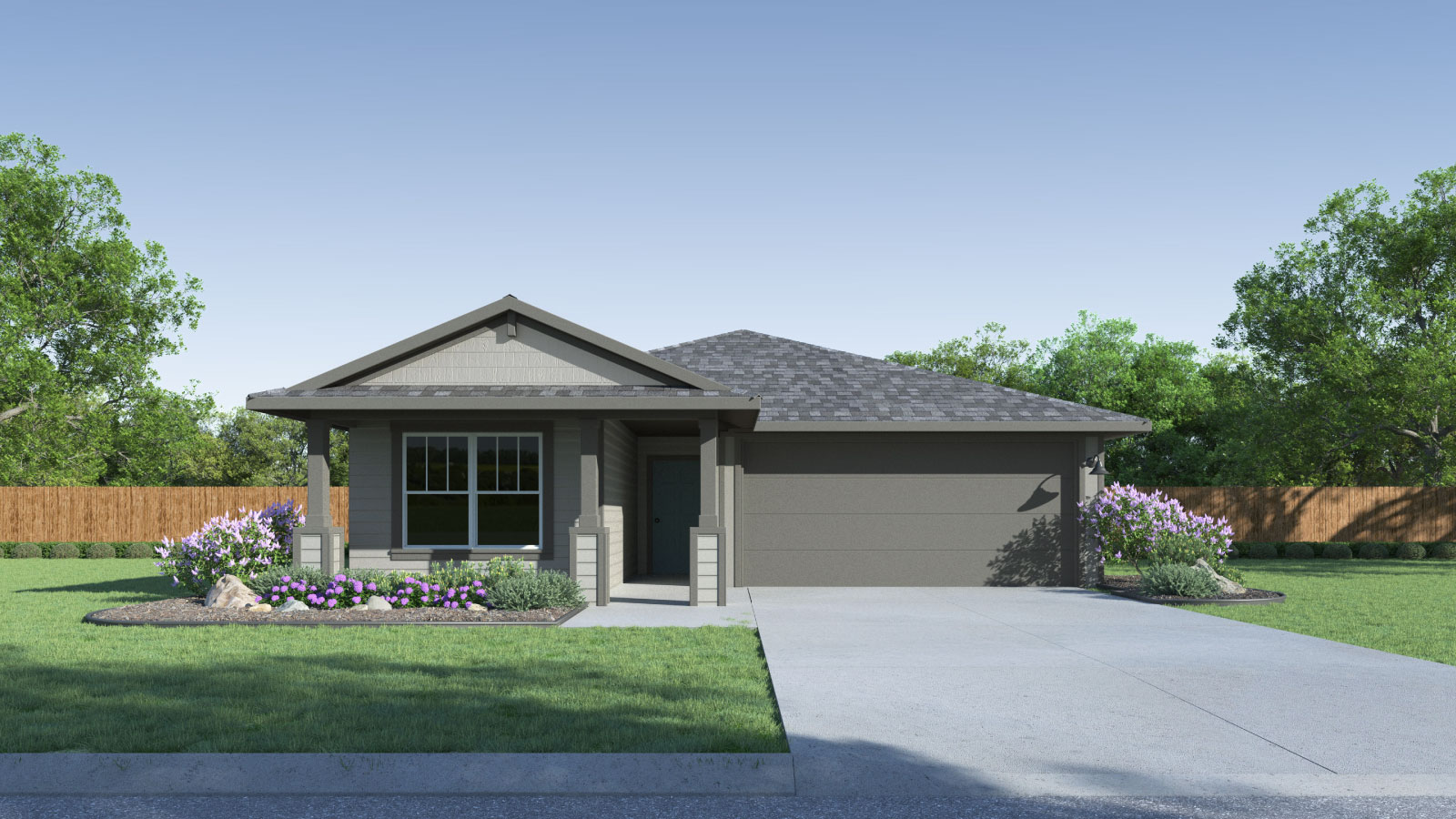 The Easton floorplan - H Elevation at Valverde in Bastrop, TX.