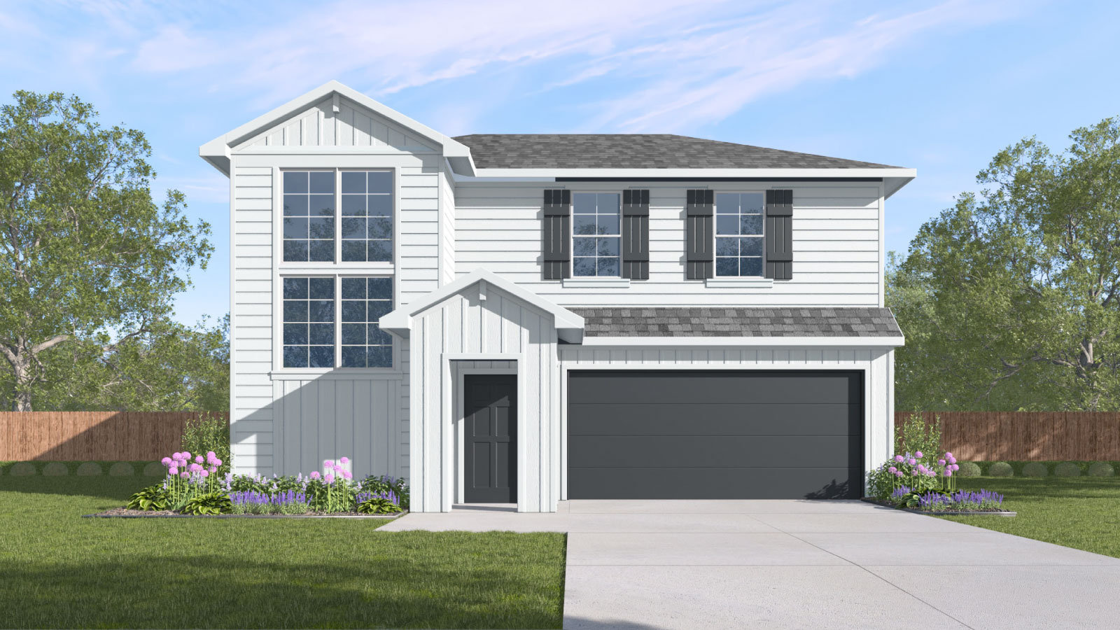 The Kendall floorplan - G Elevation at Valverde in Bastrop, TX.