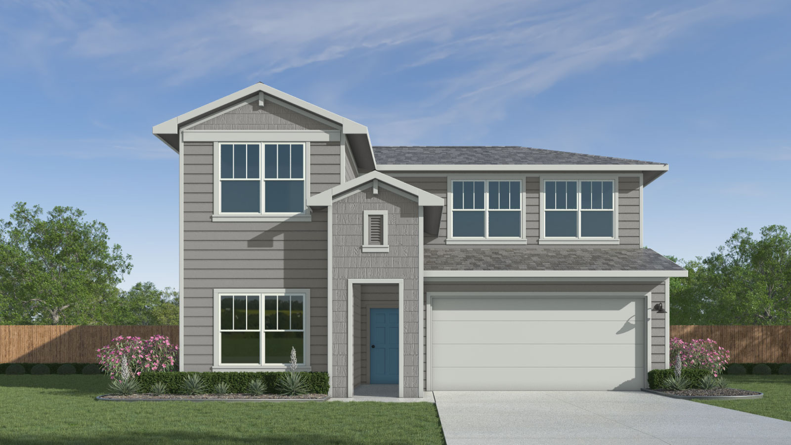 The Mitchell floorplan - H Elevation at Valverde in Bastrop, TX.