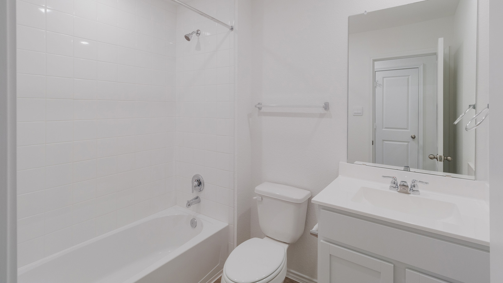 Bathroom 2 with shower and bathtub combo.
