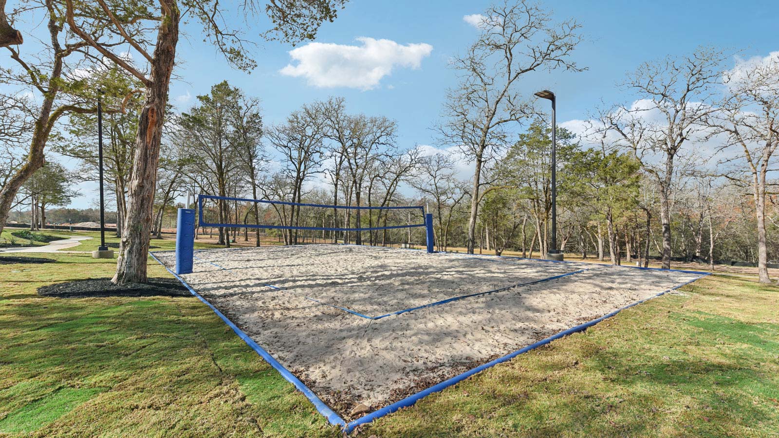 Sand volleyball at Valverde in Bastrop, TX.