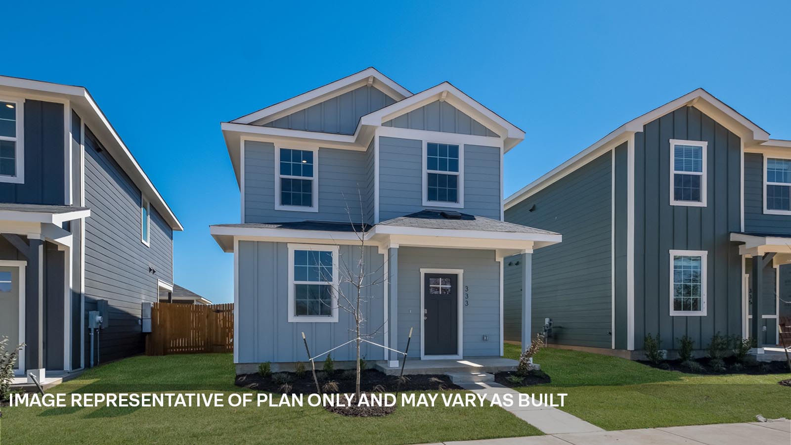 Exterior of new build home in Bastrop