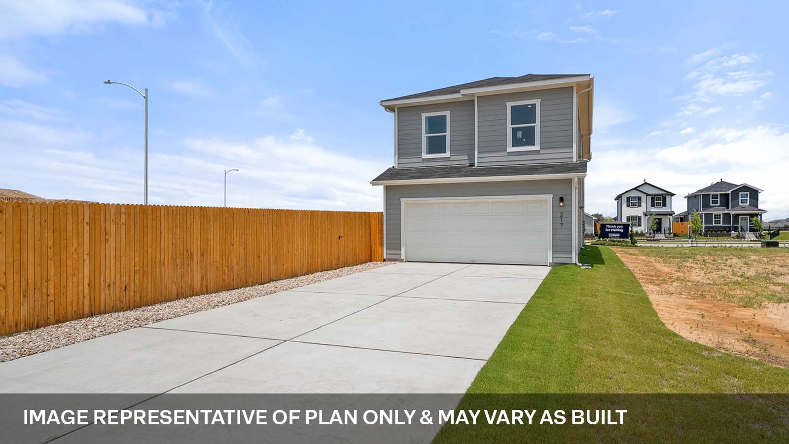 2-car rear-load garage.