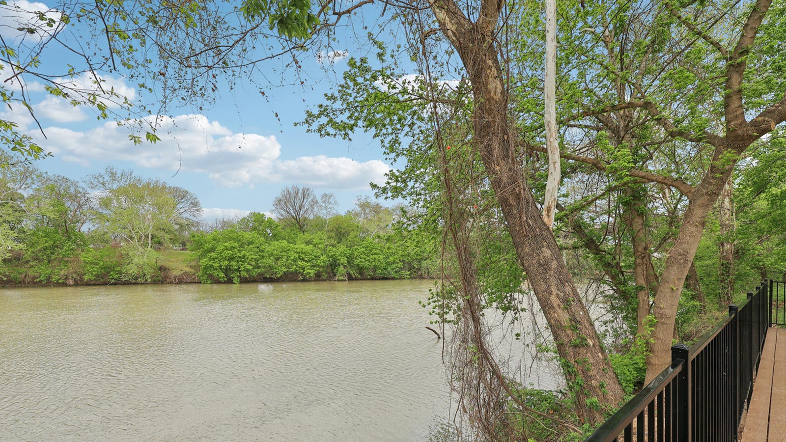 Colorado River along downtown Bastrop