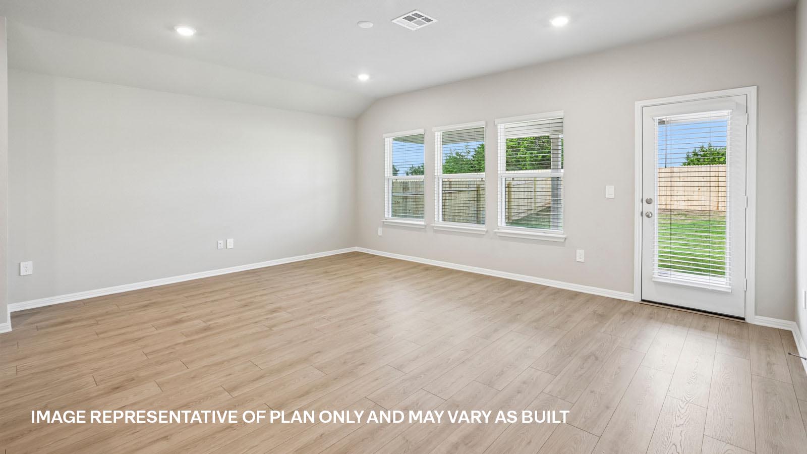 Justin Open Concept Livingroom with Backyard View