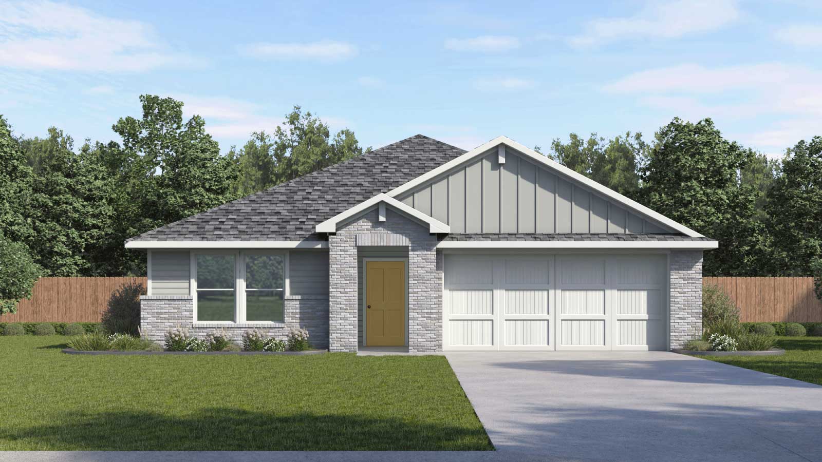 Exterior of new build home.