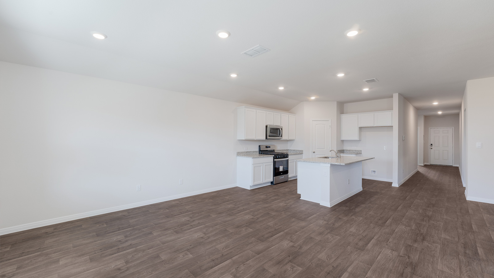 Spacious living room with natural lighting.