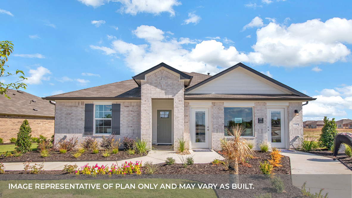 The Irvine - B Elevation at Carillon in Manor, TX.