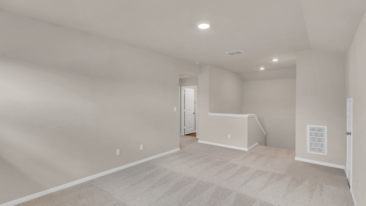 Loft, near bed and bathrooms, flexibly designed upstairs with multi-use living spaces for kids, office, gaming, craft room