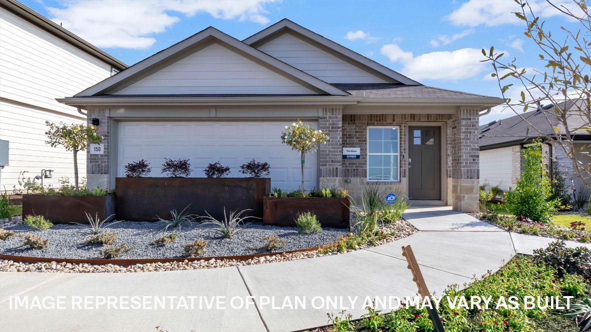 The Diana front exterior home with brick elevation B