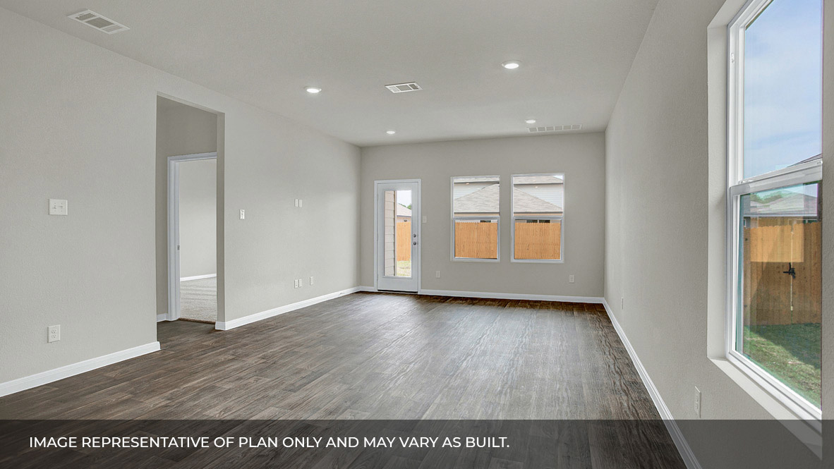 Open concept living and dining