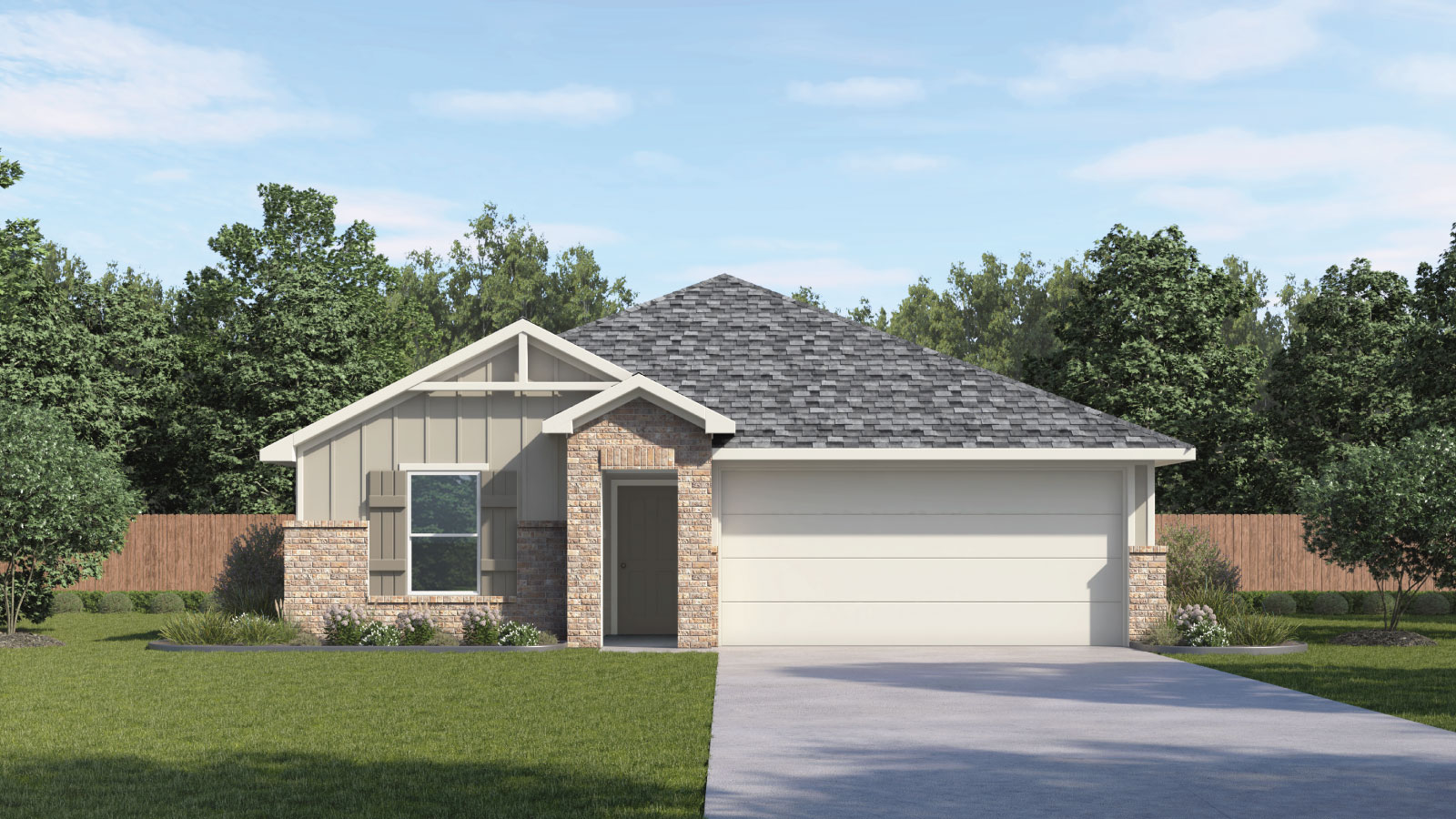 The Carson floorplan - I Elevation at Carillon in Manor, TX.