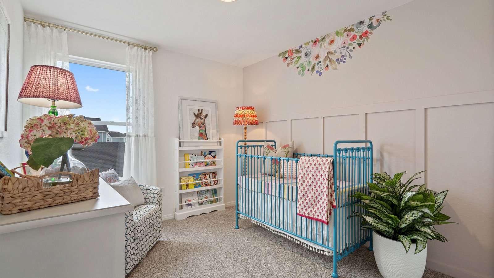 Third bedroom with large window.