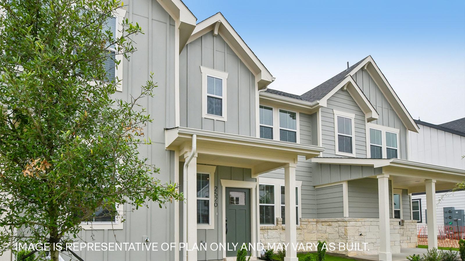 Exterior of new build home.