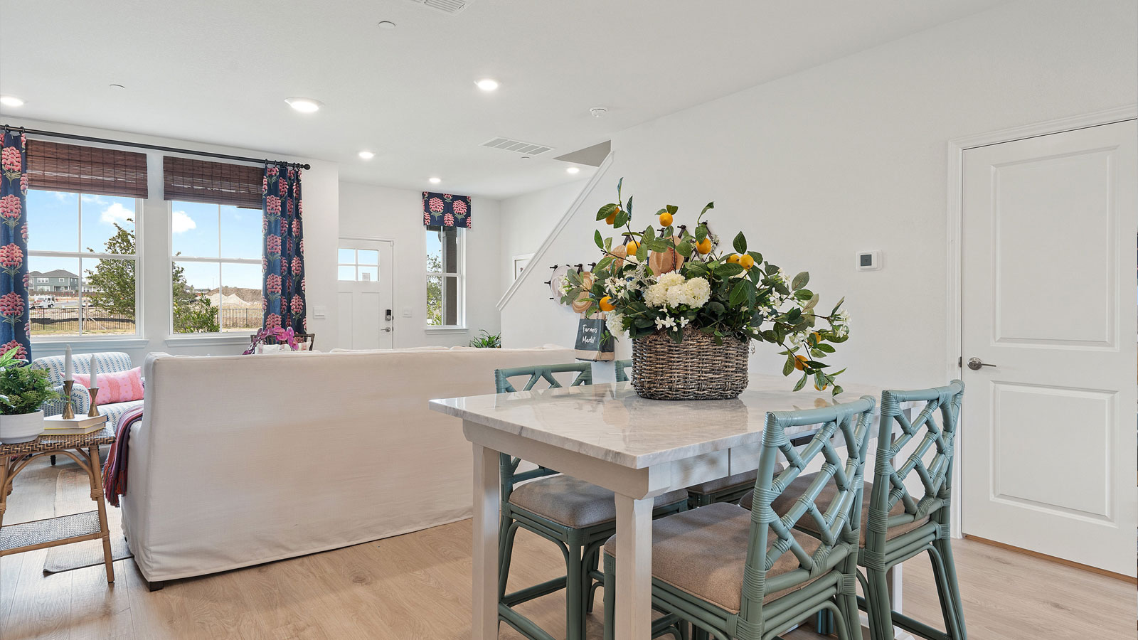 Dining area and kitchen.