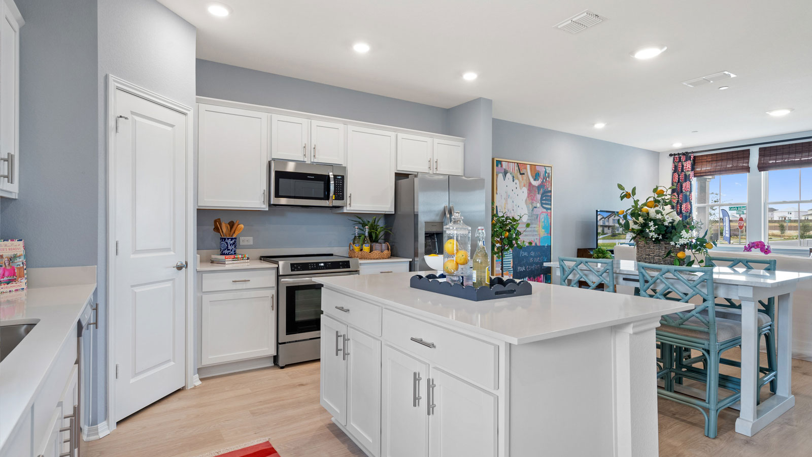 Kitchen with Silestone countertops.