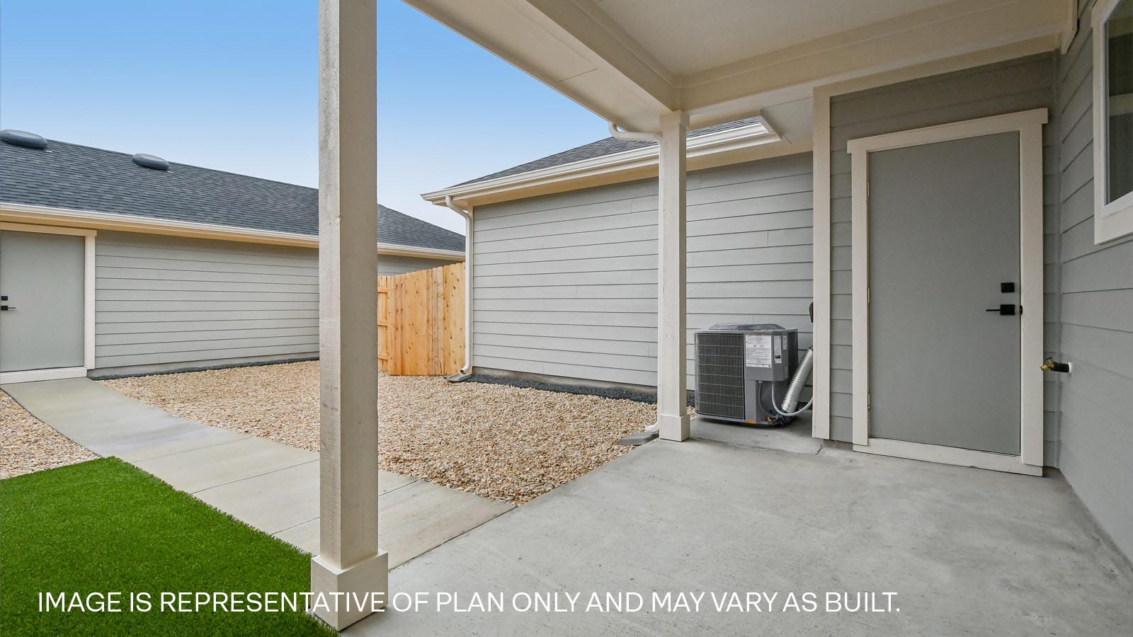 Covered back patio.