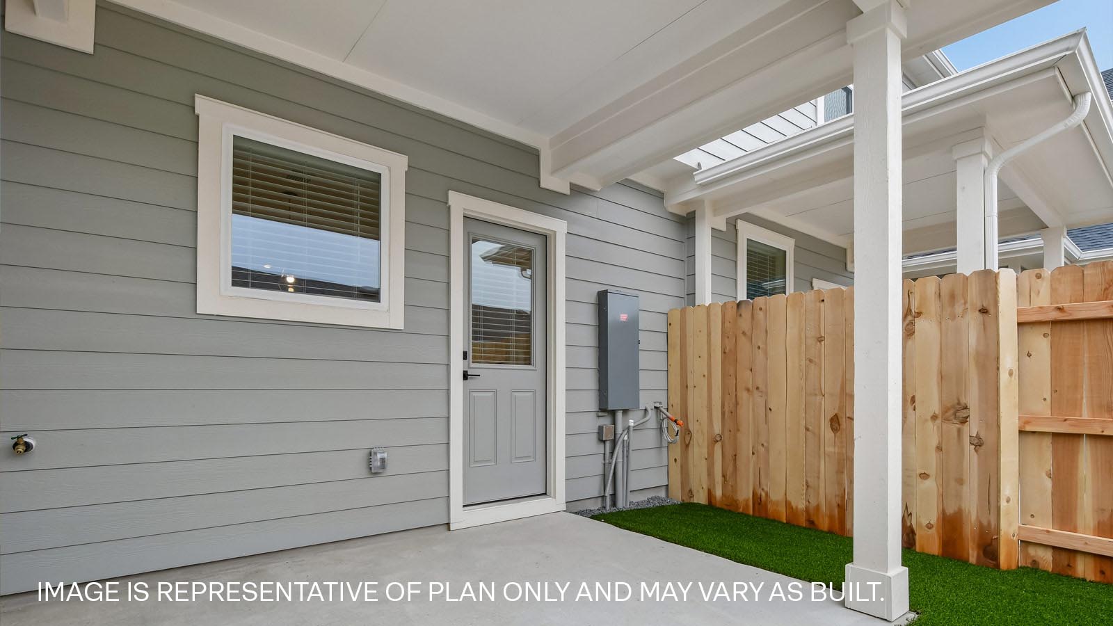 Covered back patio.