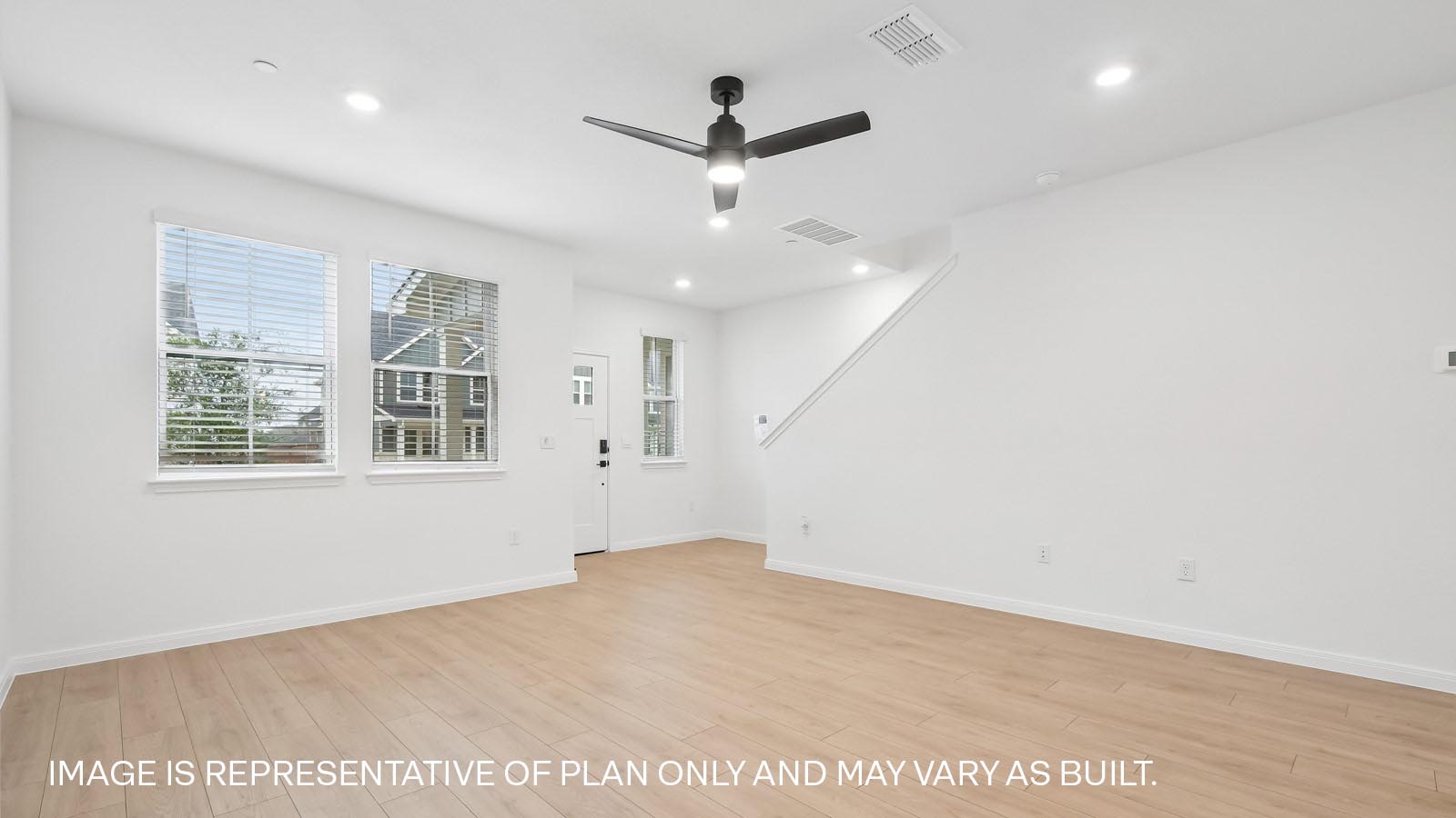 Ceiling fan in living area.