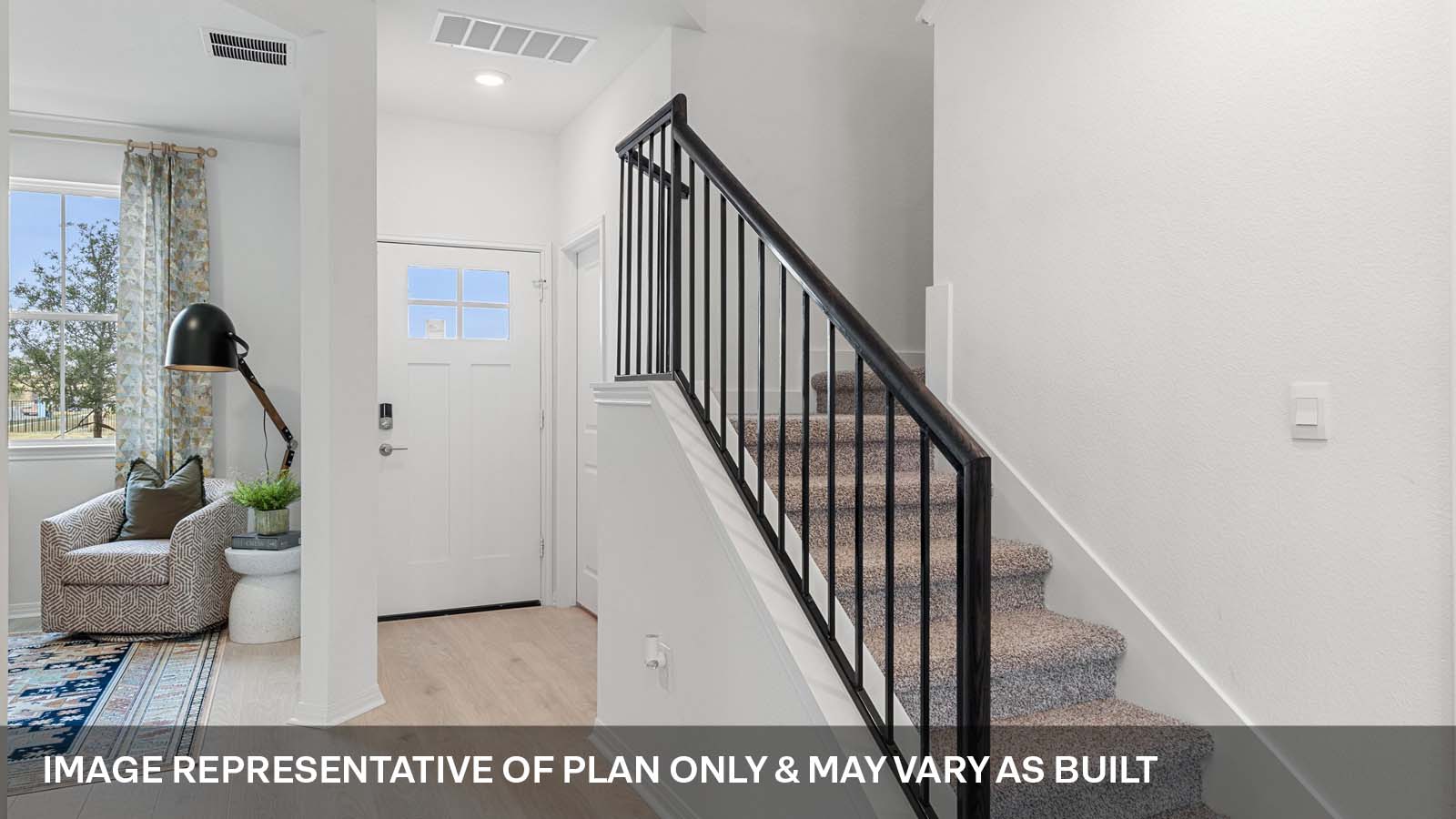 Entryway with view of stairs.