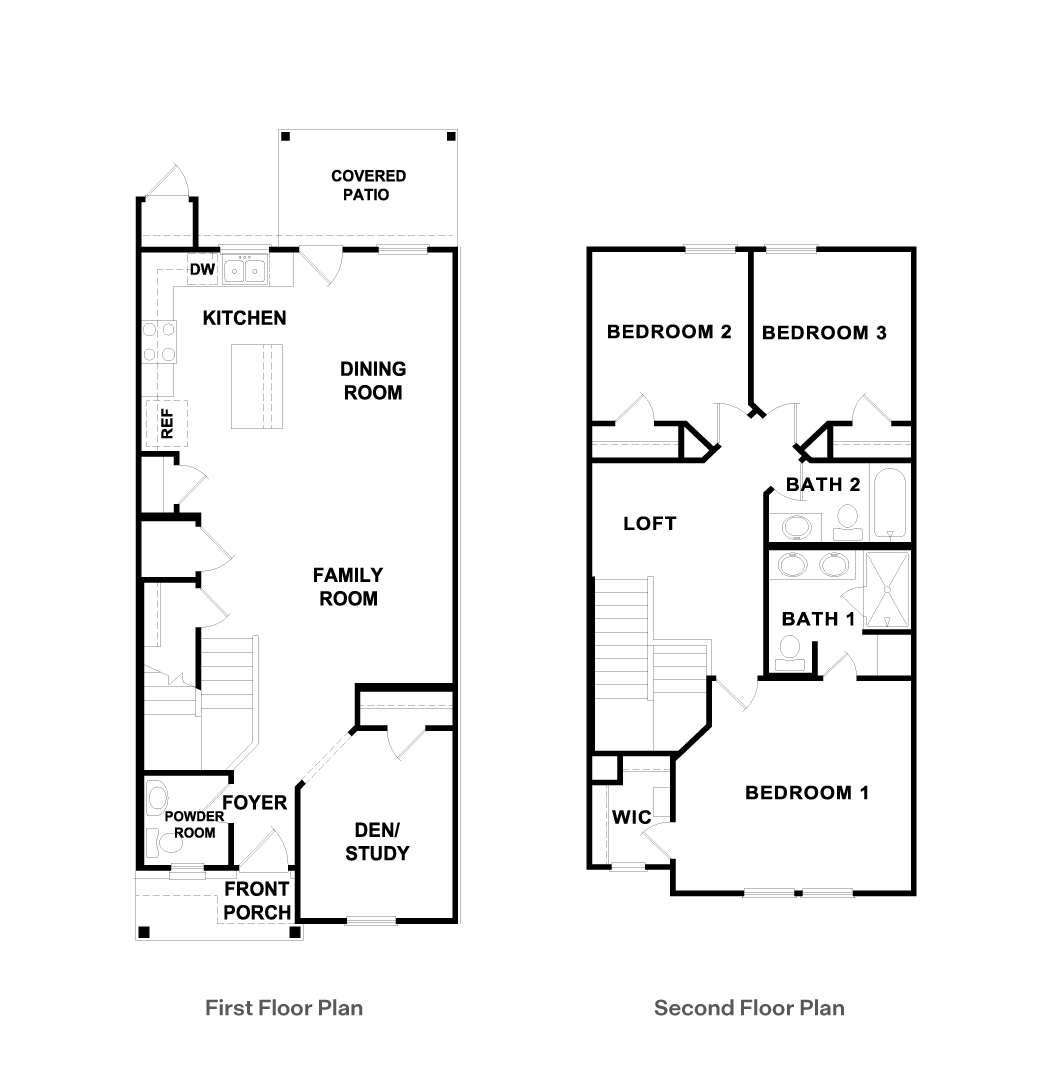 The Smithwick 2 Story 3 bedroom Floorplan