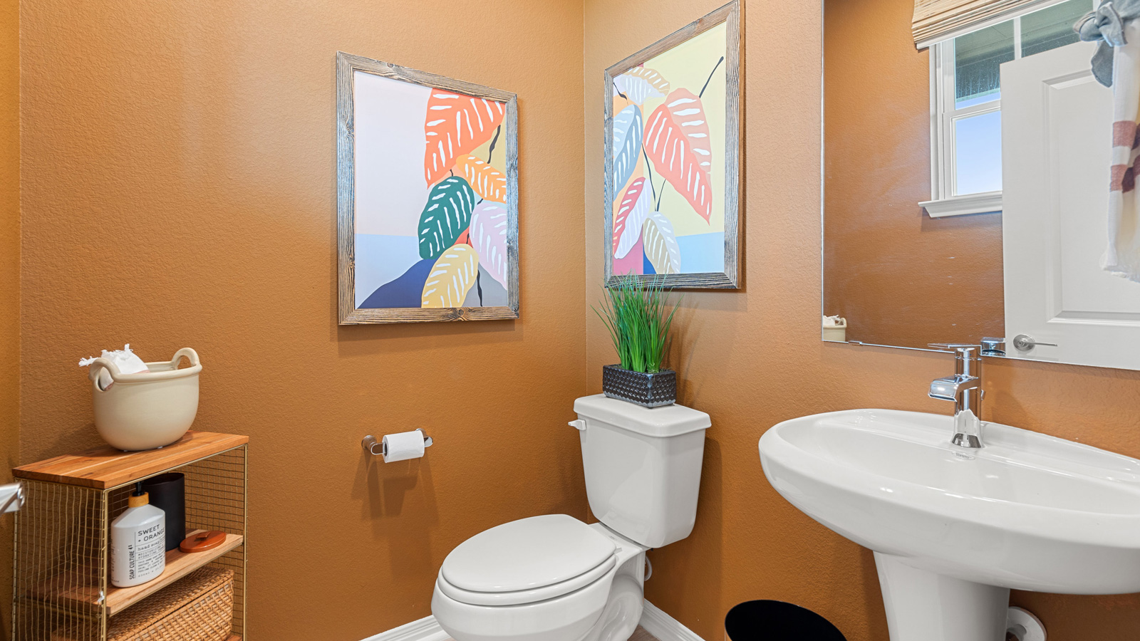 Powder bathroom off the living room.