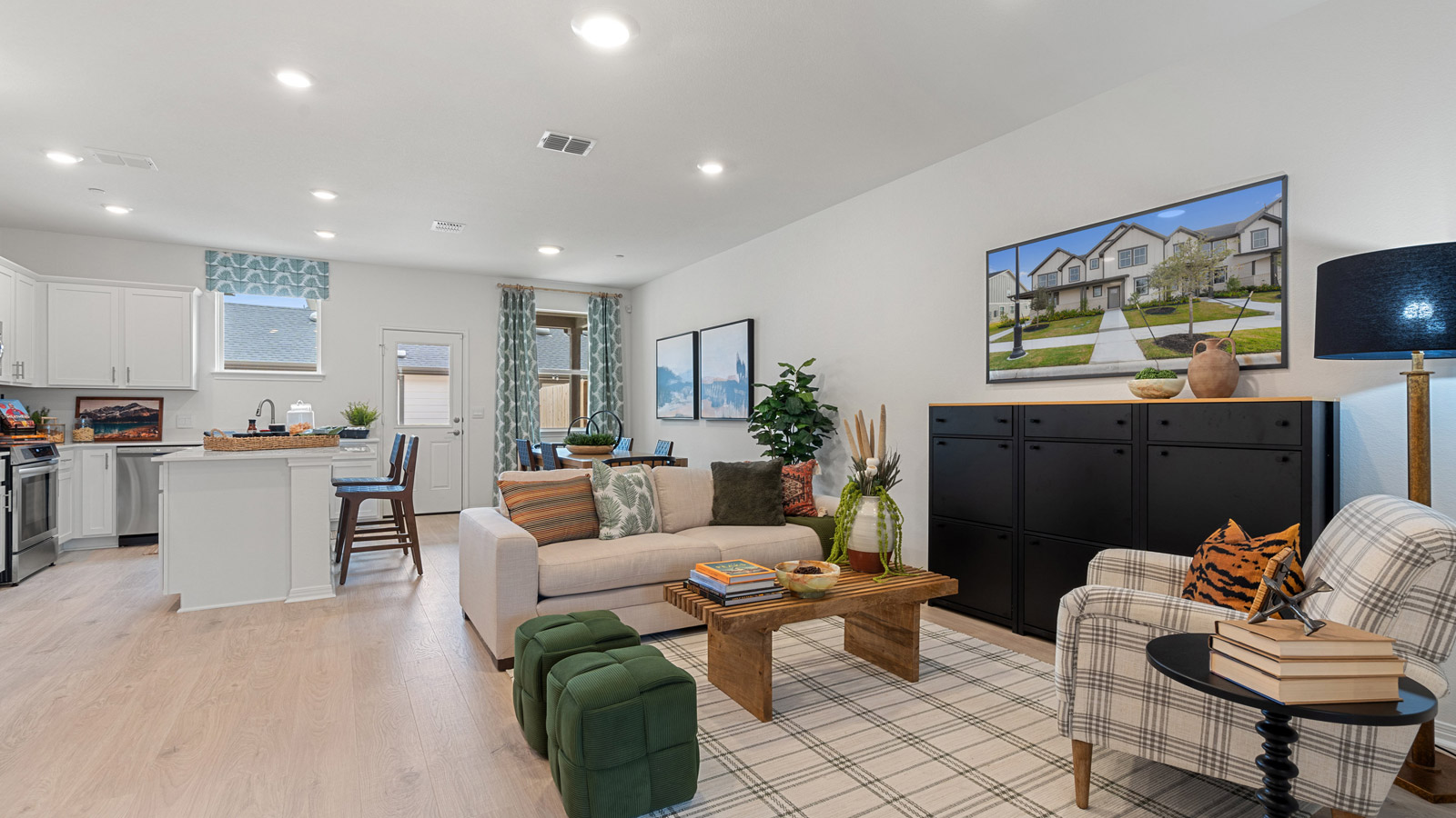 Open concept living room.