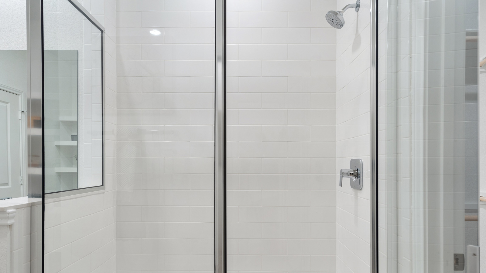 Large shower in primary bedroom.