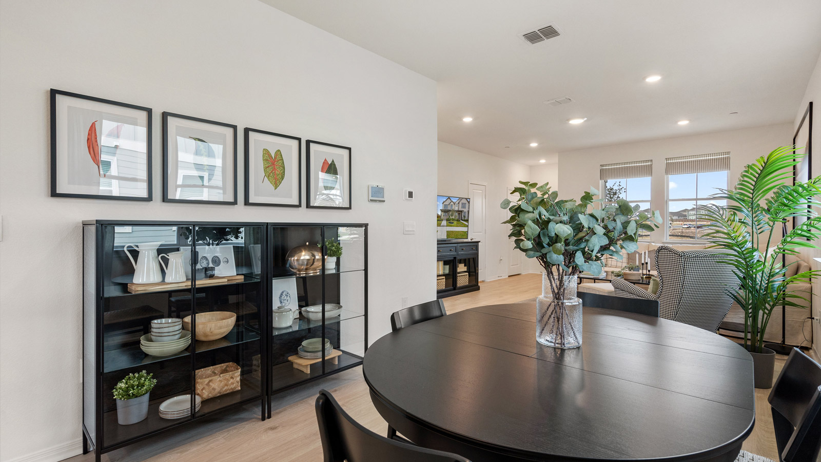 Open space for dining and living.