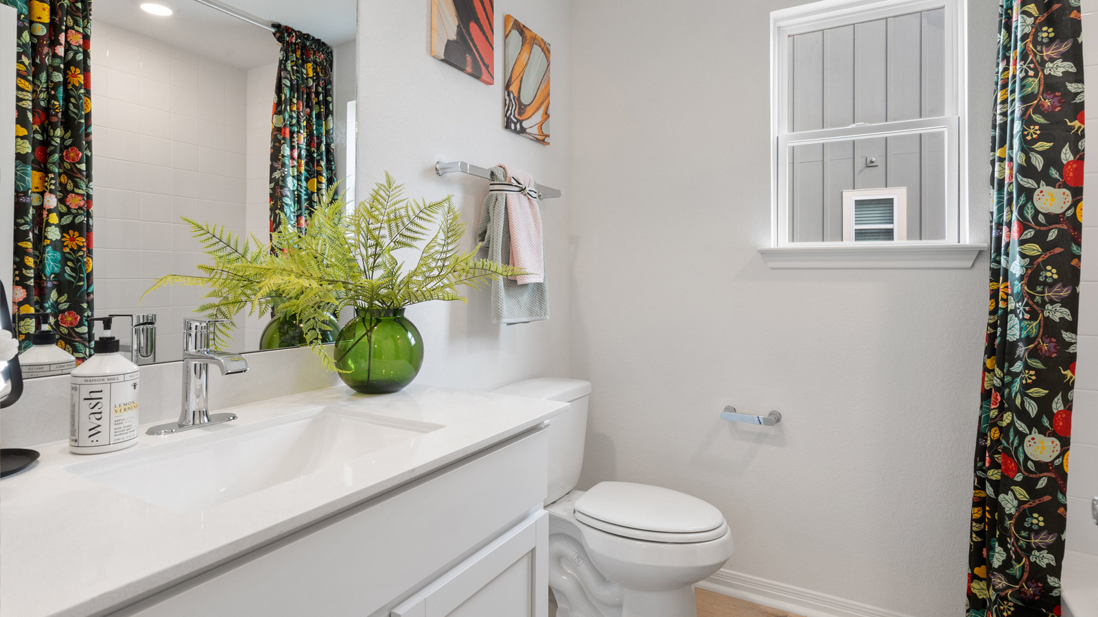 Second bathroom with vanity sink.
