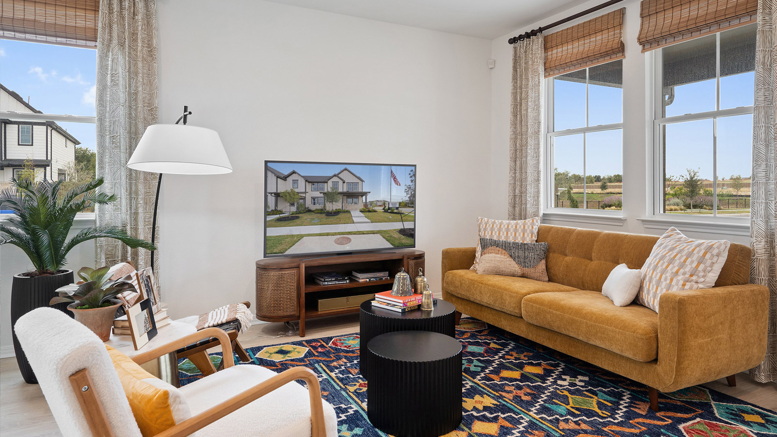 Open concept living room.