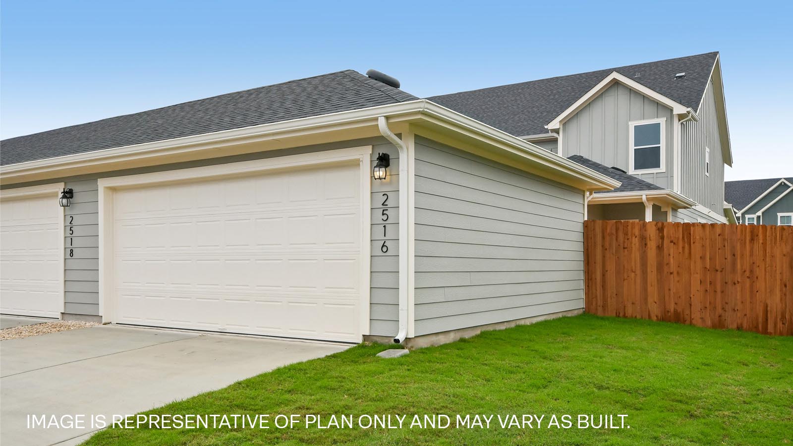 2-car detached garage.