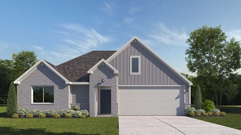 Ashburn Front Exterior Rendering - One Story - Elevation G