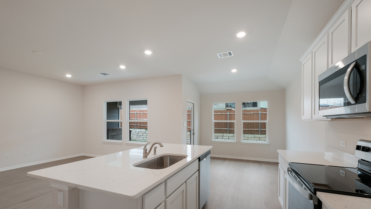 Open Concept Kitchen With Large Kitchen Island