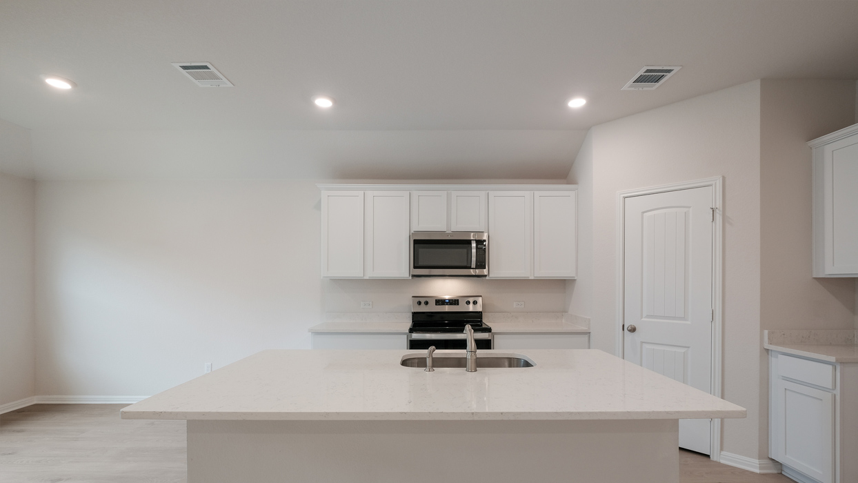 Open Concept Kitchen With Large Kitchen Island