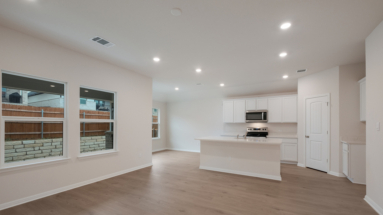 Open Concept Kitchen With Large Kitchen Island