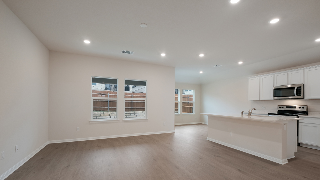 Open Concept Kitchen With Large Kitchen Island