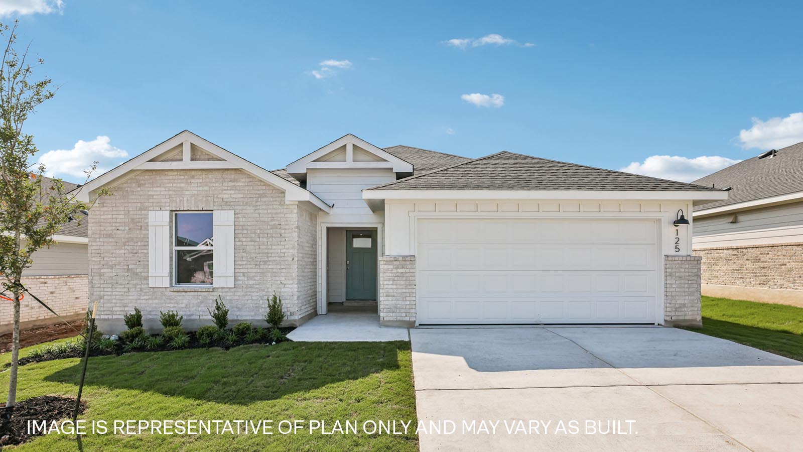 The Elgin floorplan - H Elevation at Thunder Rock in Marble Falls, TX.