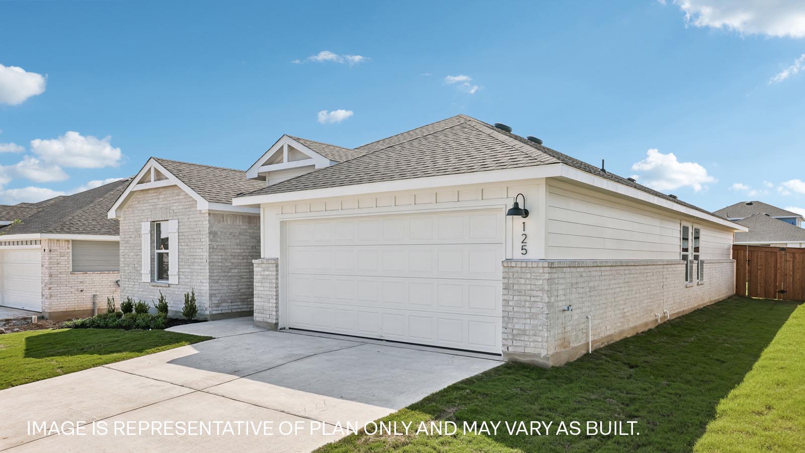 The Elgin floorplan - H Elevation at Thunder Rock in Marble Falls, TX.