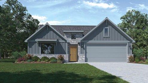 Irvine Front Exterior Rendering - One Story - Elevation F