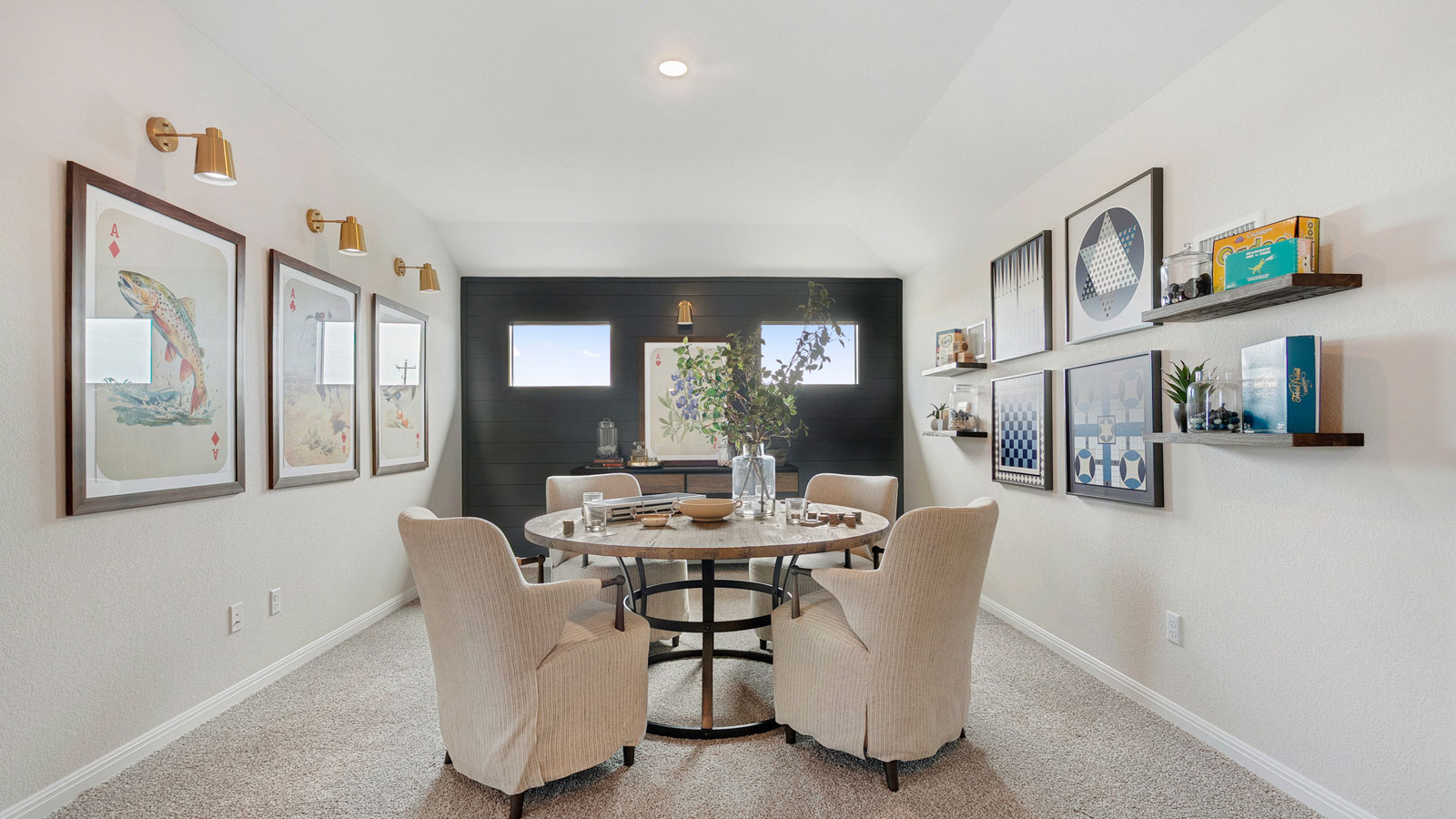 Simple upper floor landing with neutral tones and natural light.
