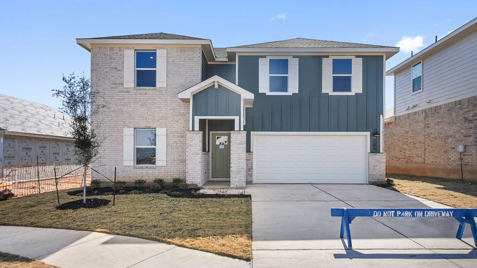 Exterior of new build home.