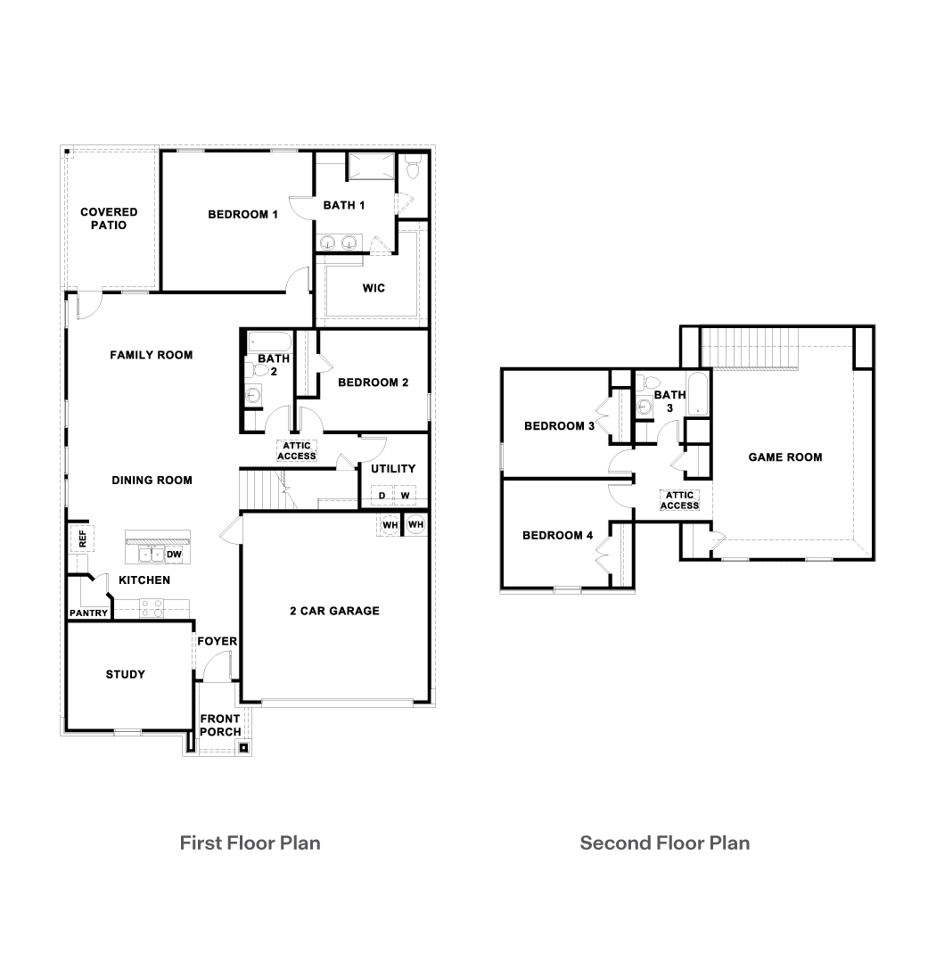 The Quincy Two Story Floor Plan