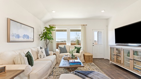 The Caroline floorplan - B Elevation at Watermill in Uhland, TX.